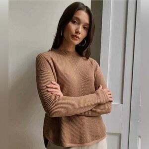 Aritzia Babaton Merino Wool Blend Knit Casual Cozy Sweater Coastal Size XXS,M